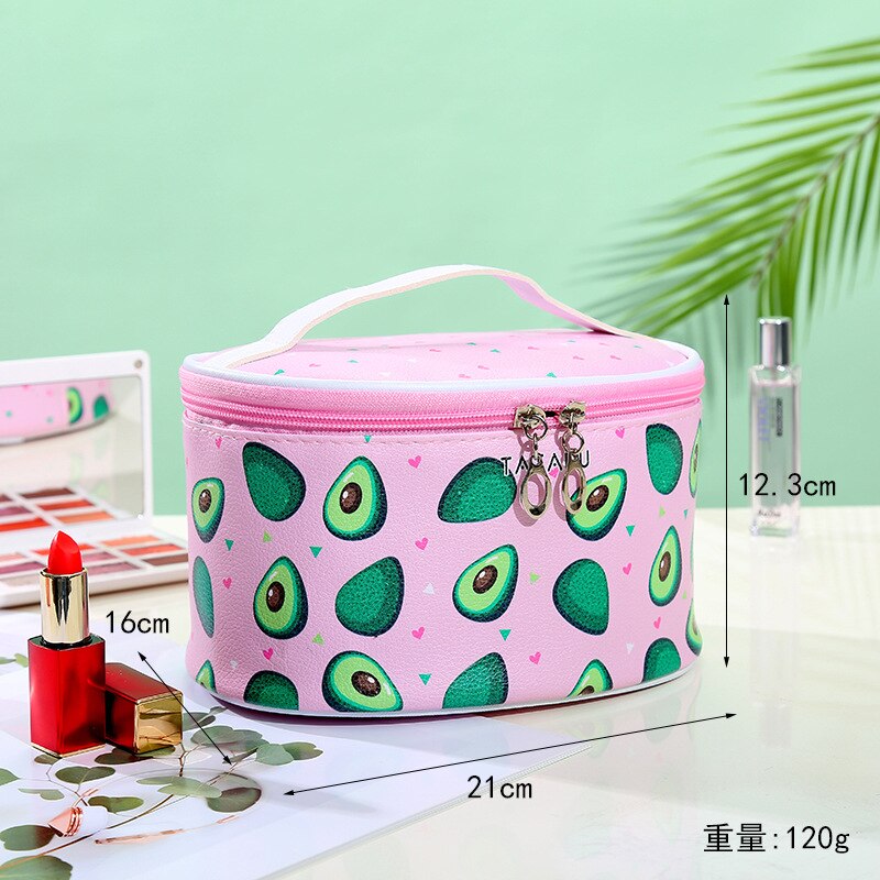 Bolso de maquillaje para mujer, bolso organizador de viaje con patrón de aguacates, bolso de mano para artículos de tocador estuche bolsas con gran capacidad para niñas