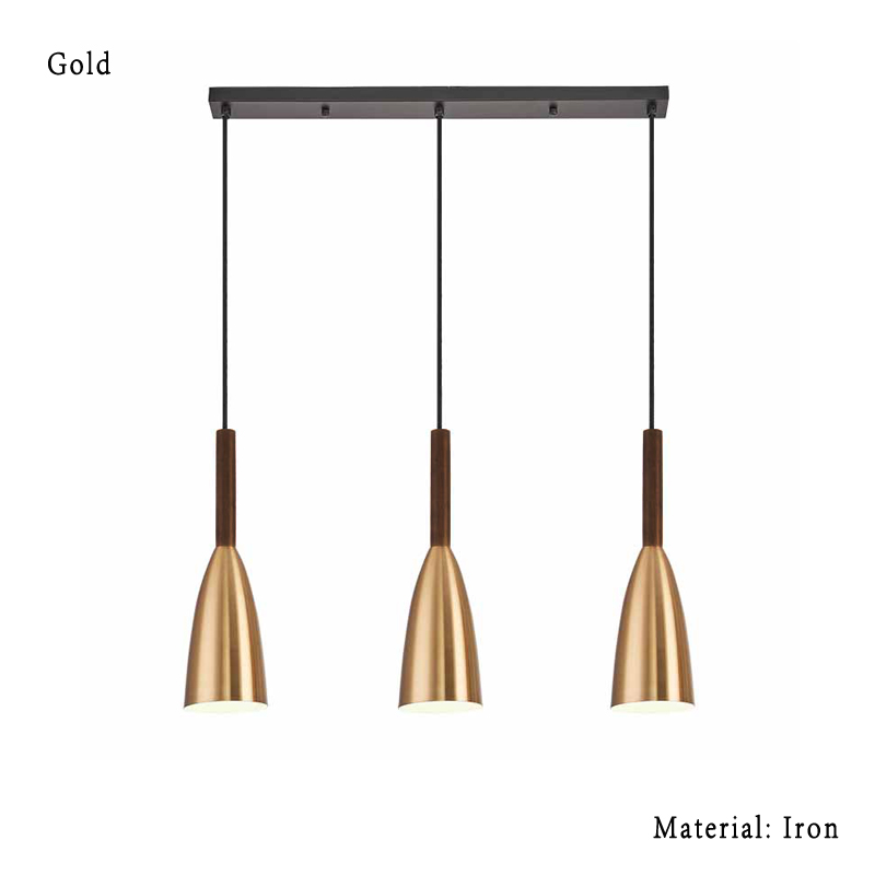 Moderne minimalistisk  e27 pendellamper bar cafe restaurant indretning træ aluminium hængelampe belysning armatur: Kombinationstilstand 12