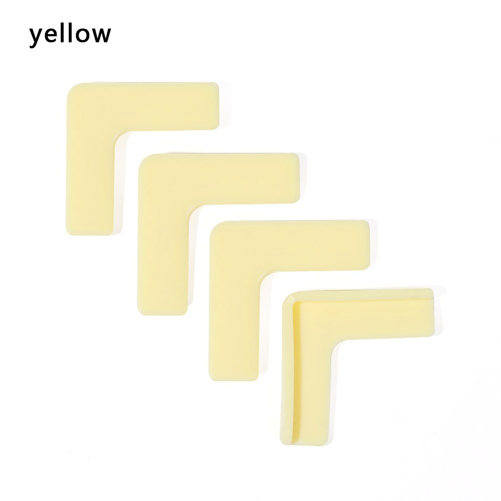 4Pcs Baby Safety Corner Guards Silicone Edge Protection Corner Protector Anticollision Strip Kids Security Head Protection: yellow