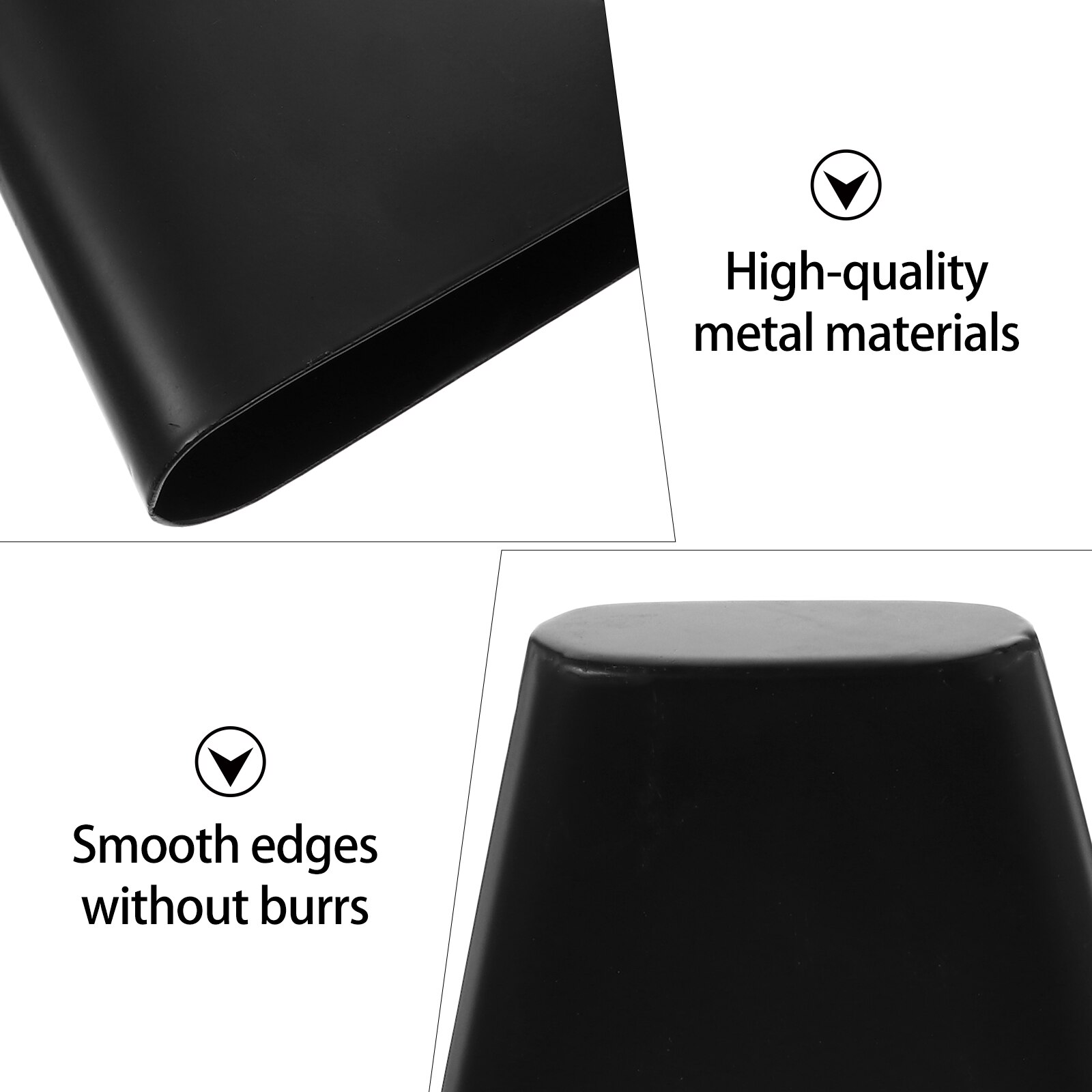 6 Inch Metal Cowbell With Wooden Stick Percussion Cow Bells Noise Maker