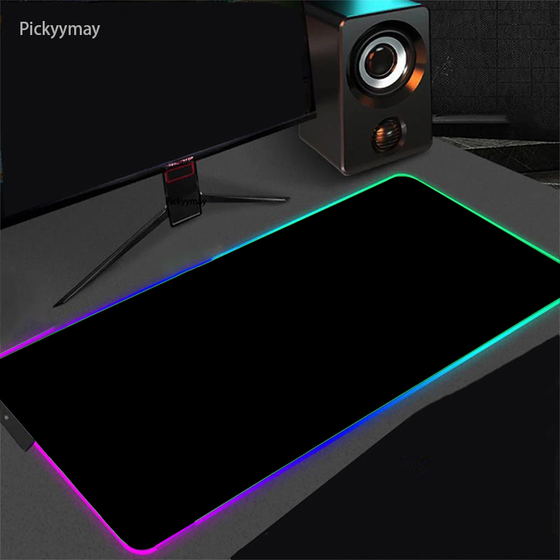 Benutzerdefinierte Mauspad RGB reinweiß MousePad DIY LED Hintergrundbeleuchtung Gamer Licht 90x40cm Gaming Tastatur große Schreibtischunterlage Maus Teppich Matte: 90x45 cm / WHITE