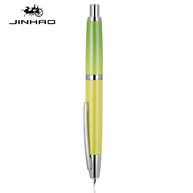 JINHAO 10 pluma estilográfica de prensa, punta retráctil EF/F de Metal con Clip, convertidor de pluma de tinta para escribir, suministros escolares, papelería PK A1 A2: Borgoña / XF