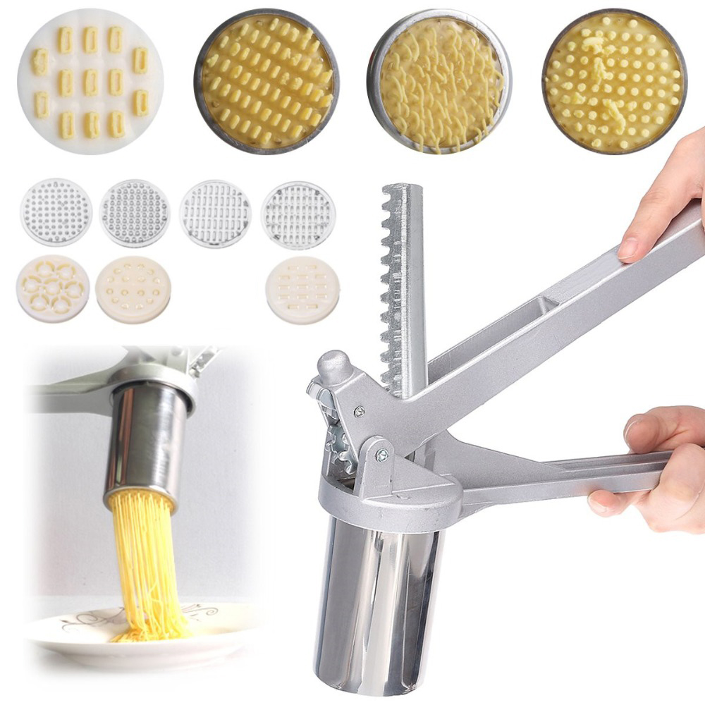 Manual Noodle Maker Press Pasta Machine Crank Cutter Fruits Juicer Cookware With 7 Pressing Noodle Moulds Making Kitchenware