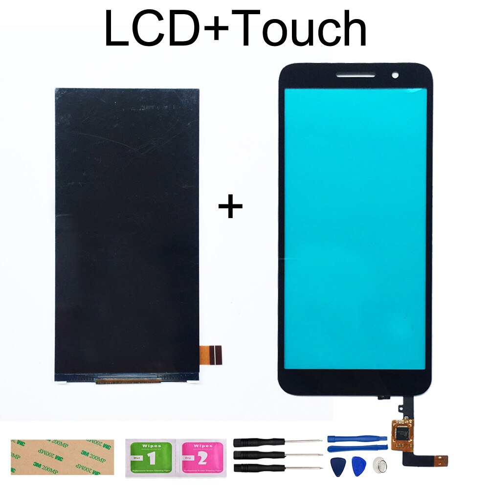 Lcd -skärm för alcatel 1 5033 5033a 5033j 5033x 5033d 5033t lcd -display pekskärm digitizer sensor panel telefon reparationsdelar: Svart lcd-touch