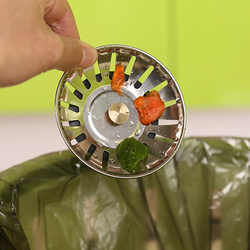 Stainless Steel Drain Strainer Drainer Bathroom Basin Sink Filter Kitchen Colander Stopper Waste Plug Shower Cover