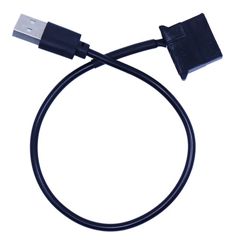1Pc Usb Naar 4 Pin Molex Fan Voedingskabel Computer Case Adapter Cord 4Pin Vrouwelijke Om 5V Usb mannelijke Usb Adapter Kabel