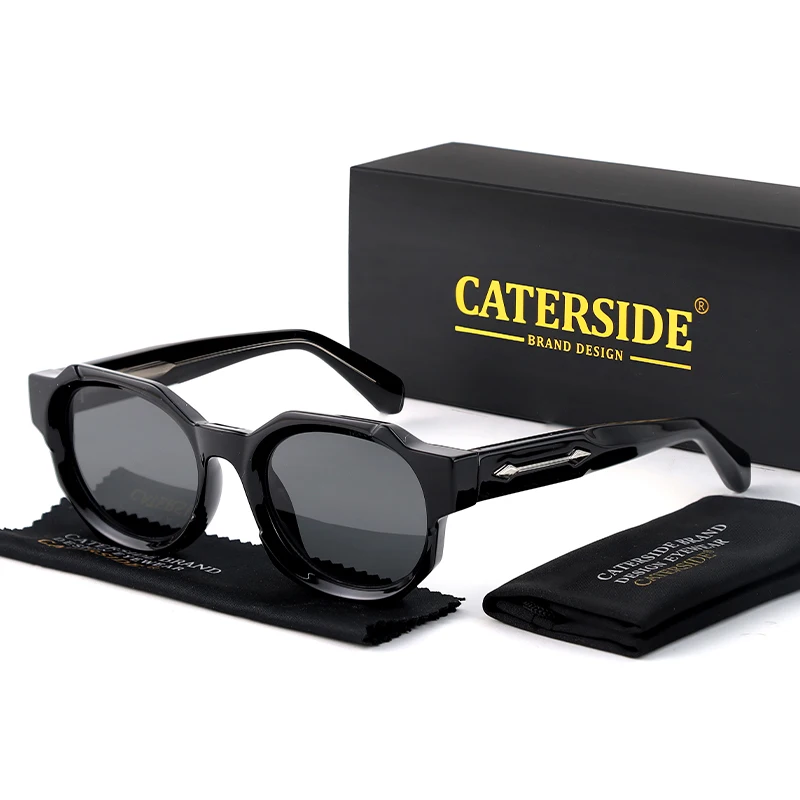 CATERSIDE gafas de sol cuadradas Retro Punk para hombre, montura gruesa Vintage, gafas de sol de para mujer, gafas de viaje para fiestas y vacaciones: Verde
