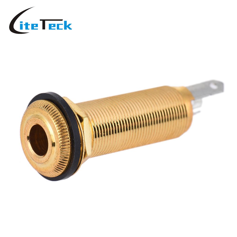 6.35mm 1/4 Inch Guitar End Pin Jack Endpin Jack Socket Plug Mono Output Copper Material for Acoustic Electric Guitar