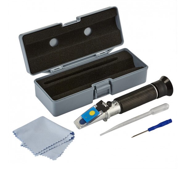 DW VASTOCEAN AQUARIUM FISH TANK LED REFRACTOMETER FOR READING SALINITY WITH CALIBRATION FLUID: LED REFRACTOMETER