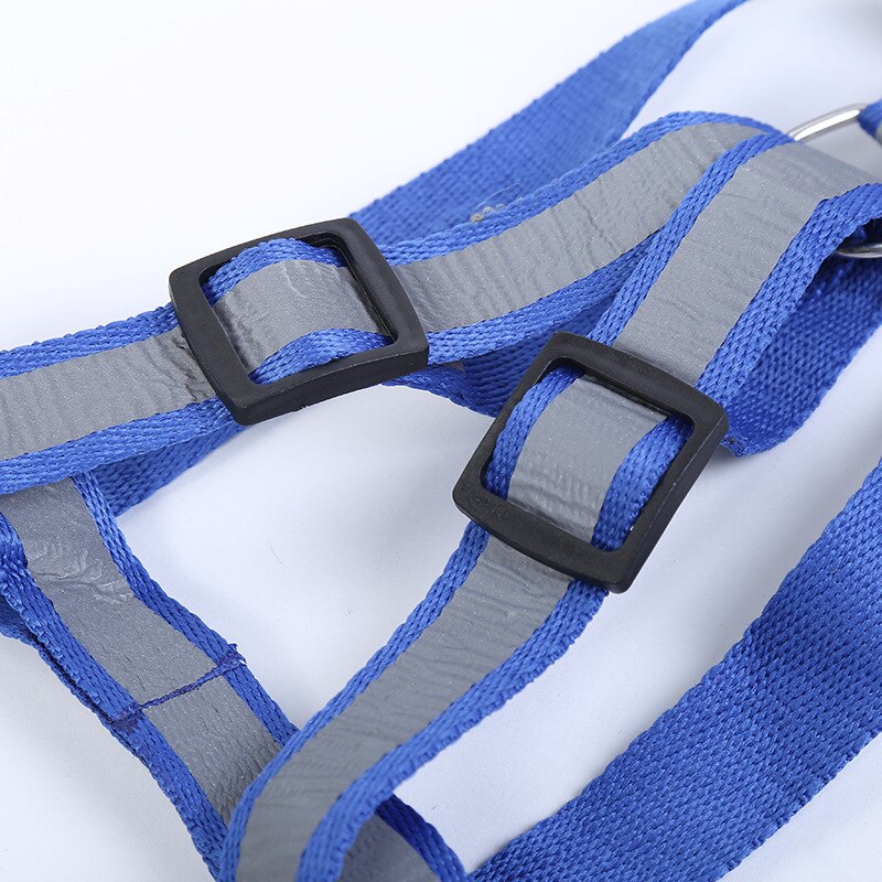 Luminous Harness For Dogs Reflective Dog Harness Leash Set Braided Traction Round Rope Large Medium Small Dog Chain Night Out