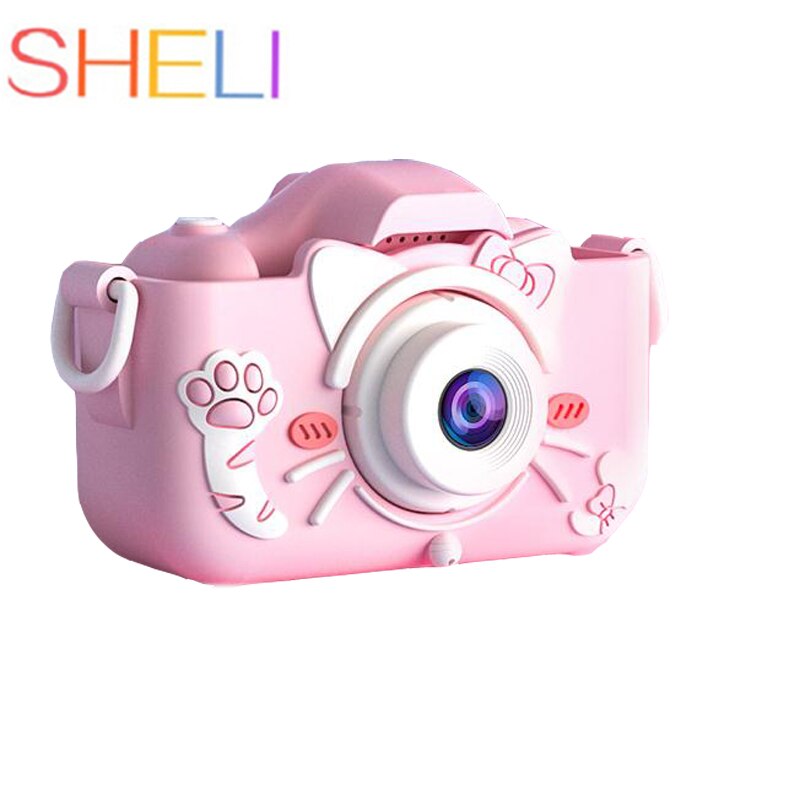 Sheli kindercamera speelgoed schattige camera oplaadbare digitale camera mini scherm baby speelgoed educatief speelgoed buiten baby
