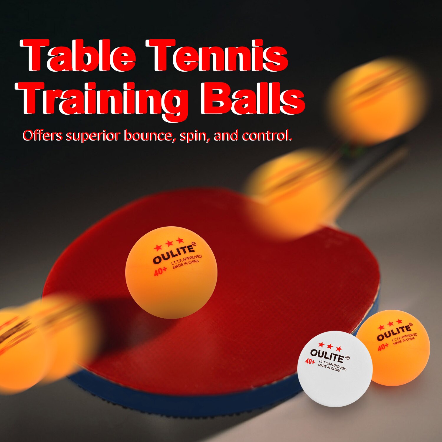 100 Uds 40mm pelotas de entrenamiento de tenis de mesa caja práctica de rebote alto pelota de práctica de tenis Pelotas de Ping Pong