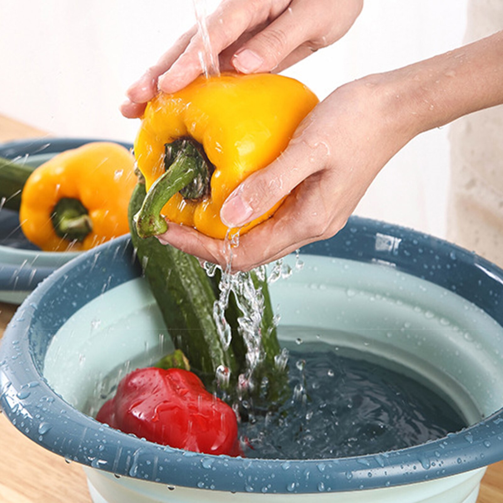 Folding Basin Outdoor Travel Portable Basins Washing Face Laundry Vegetable Washing Basin Foldable Basins