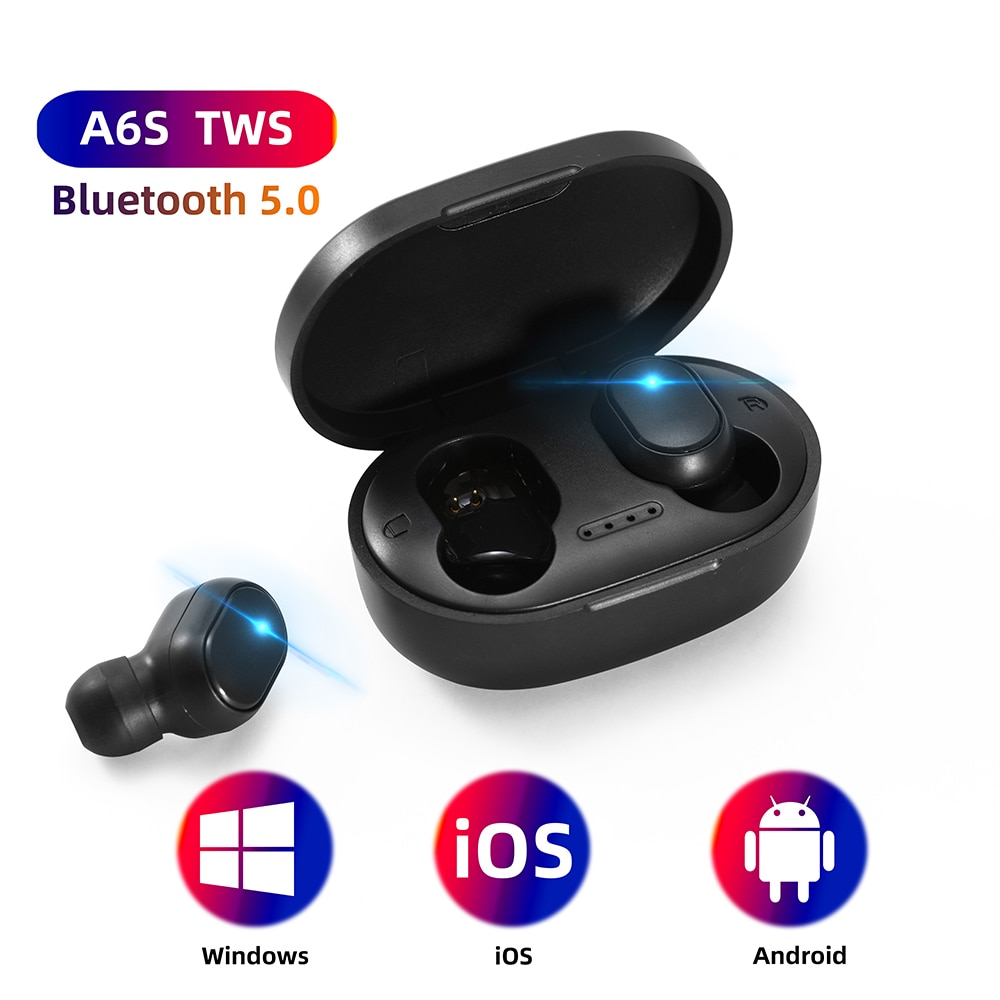 Écouteurs sans fil Bluetooth I7 A6S TWS, oreillettes stéréo 9D, casque d'écoute pour Smartphones Xiaomi Samsung Huawei LG