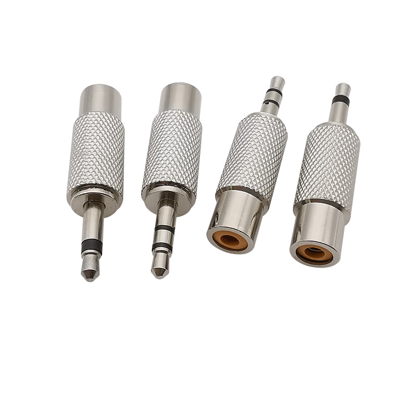 Metal RCA Female to 3.5mm Male Plug 2 Pole TS / 3 Pole TRS Audio Adapter RCA Jack Socket to 3.5mm Plugs Mono / Stereo Connector