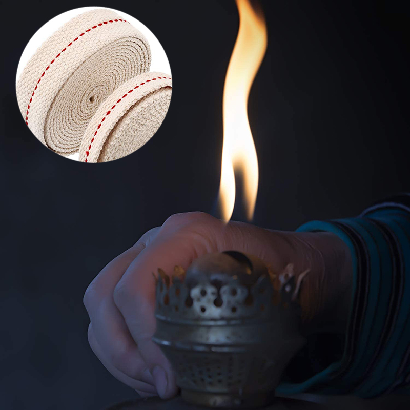 6 Rolls Flat Cotton Wick 1/2 Inch Oil Lamp Wicks 3/4 Inch Stitch Oil Lamp Wick 7/8 Inch Oil Lamp Wicks Burner