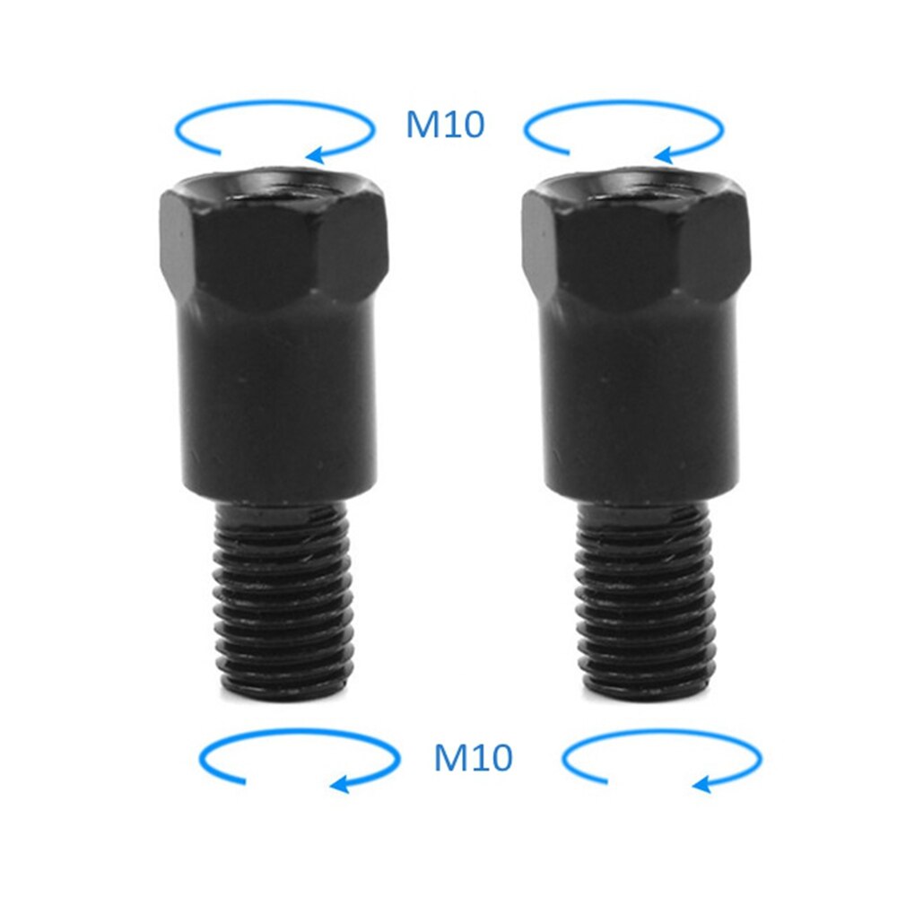 Adaptadores de espejos retrovisores para motocicleta M10 10MM M8 8MM rosca derecha izquierda en sentido antihorario tornillos de perno de conversión: Verde militar