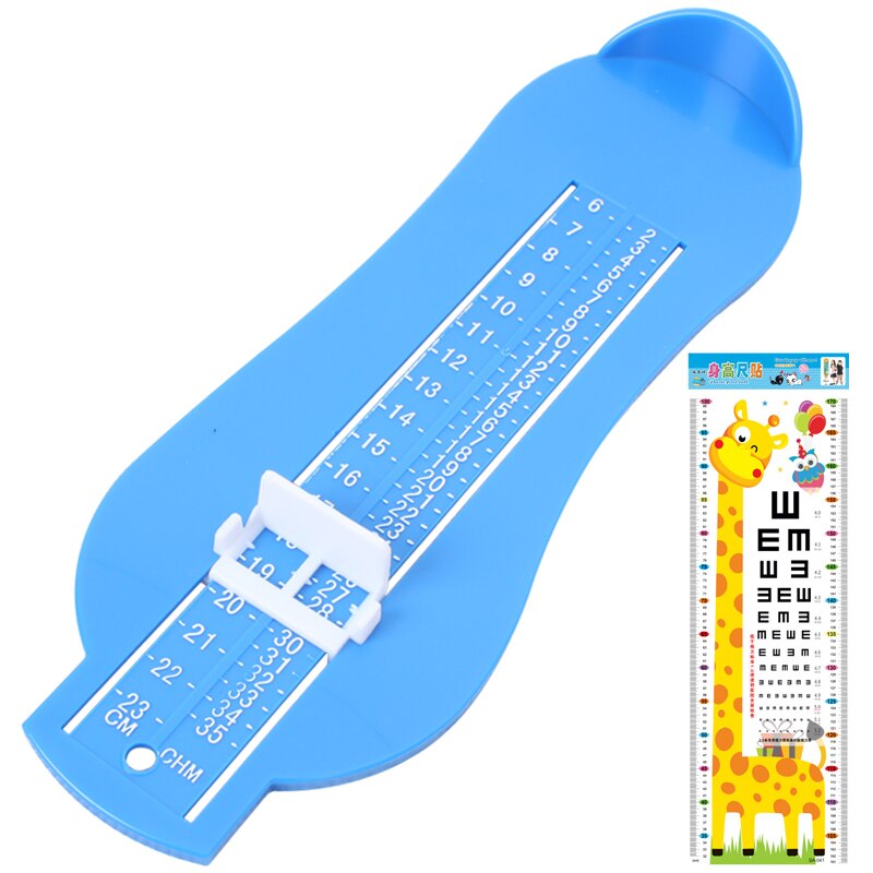 Regla de PIE de bebé de varios colores, dispositivo de medición de longitud, calculadora de zapatos para niños, accesorios de zapatos para bebés, calibrador, herramientas AXP001: 7