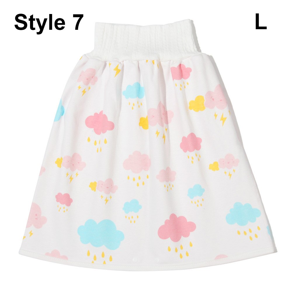 Couche-culotte pour enfants jupe coton bébé Urine Pad -né formation Nappy Anti-mouillage toilette formation pantalon imperméable réutilisable bébé: L Style 7