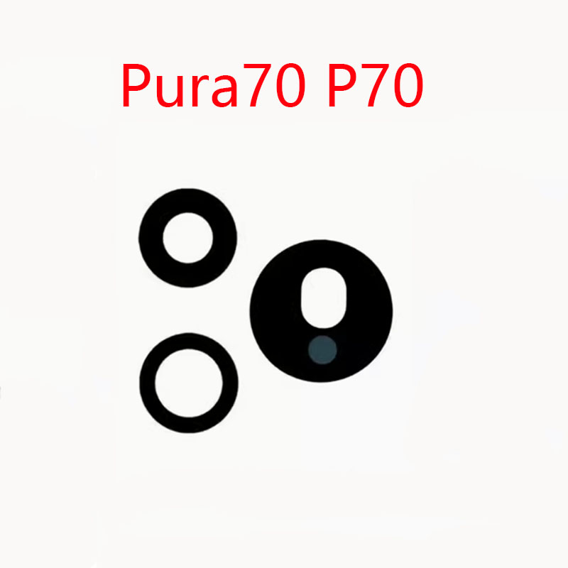 3pcs/1set For Huawei Pura P70 / P70 Pro Pura P70Pro+ Back Rear Camera Lens Glass Cover With Adhesive Sticker Repair Parts: dark blue