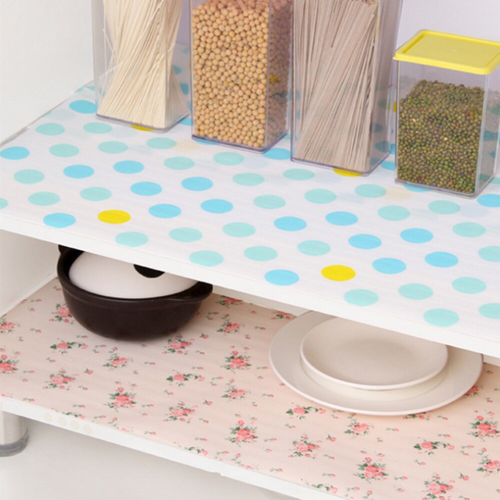 5 Rolls/Set Niet-Zelfklevend Papier Mooie Dot Patroon Lade Opslag Liner voor Lade Tafel Keuken Kasten Pantry