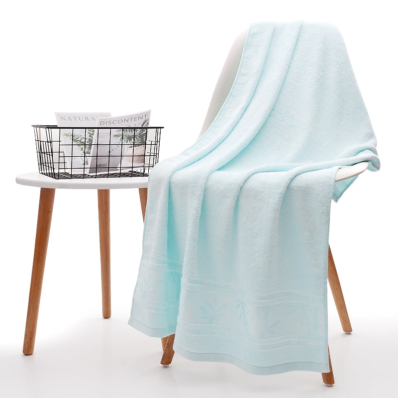 Toallas de baño de fibra de bambú 100% para hombres y mujeres, paño de microfibra suave de felpa para adultos, súper absorbente para el hogar: Azul cielo