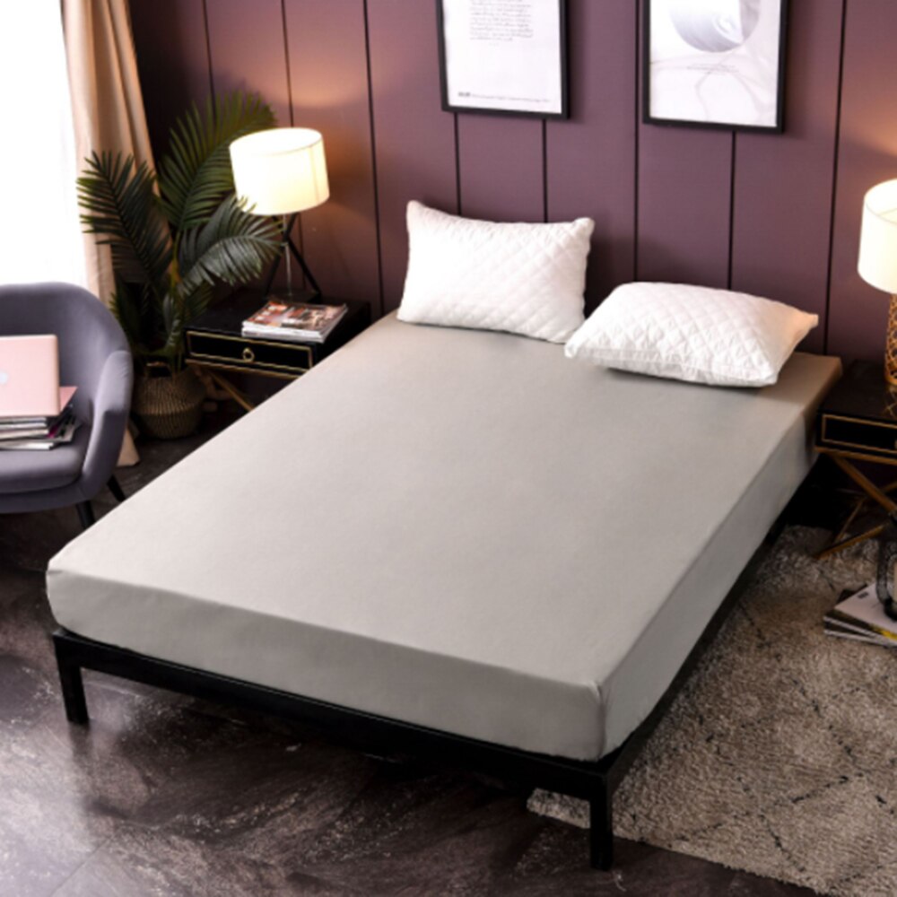200x150cm Waterproof and Stain Resistant Mattress Protector Bed Bug Proof Washable Hypoallergenic Non-slip Mattress Covers: Gray / 190x99x35cm