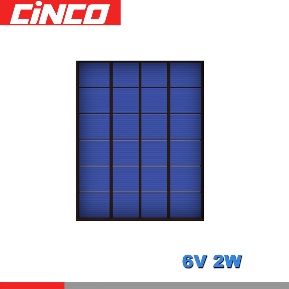 6v 333ma 2 watt 2w polypanel solcelle standard epoxy monokrystallinsk silicium gør-det-selv batteri strømopladningsmodul mini solcelle legetøj