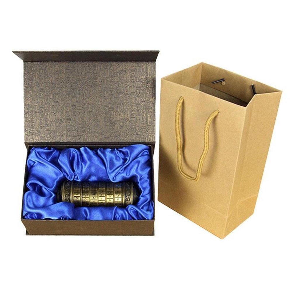 Valentine Password Combination Lock Retro Birthday Valentine Box Cylinder Lockbox Da Vinci Code Alphabet Locks