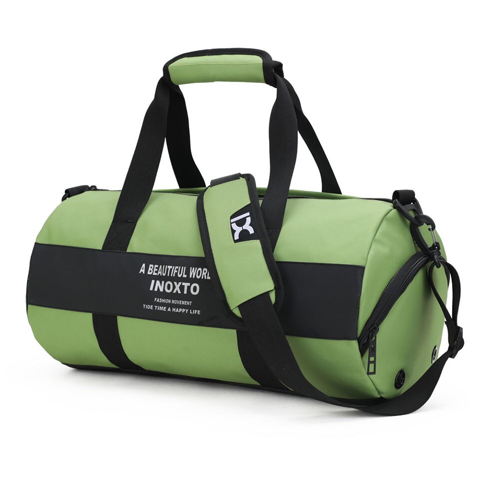 Gym Tassen Mannen Sport Fitness Pack Schouder Sport Tas Vrouwen Handtassen Mannelijke Reistassen Polyester Waterdicht Handtas Vrouwelijke: Green