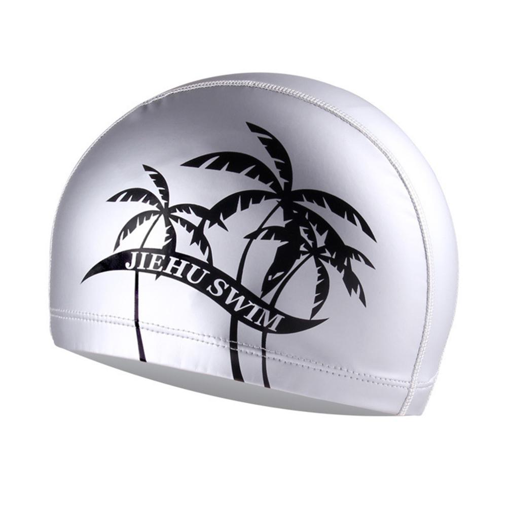 Bonnet de natation étanche pour hommes et femmes adultes, protection des oreilles, cheveux longs, chapeau de piscine, sport, taille libre: Clair