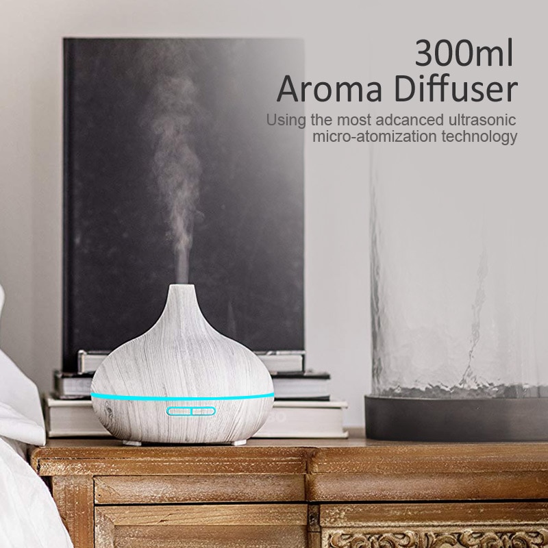 White wood 300ml Essential Oil Diffuser Air Humidifier Aroma Lamp Aromatherapy Electric Aroma Diffuser