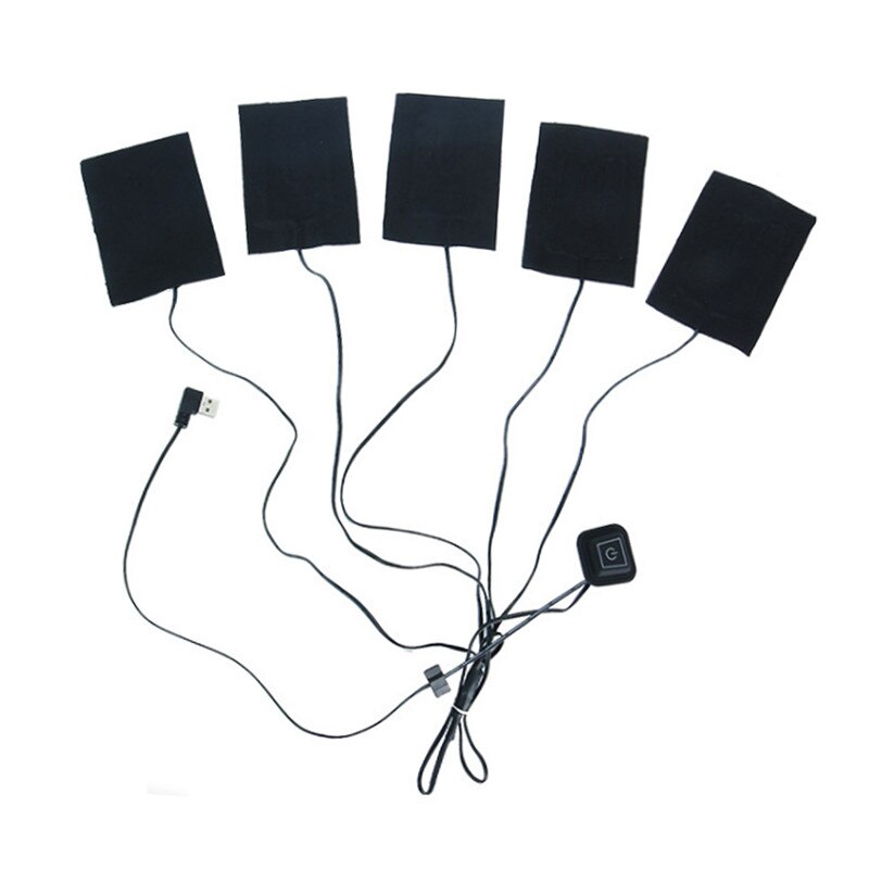 8-in-1 Safe USB Electric Heated Jacket Heating Pad Outdoor Themal Warm Winter Heating Vest Pads For DIY Heated Clothing: B