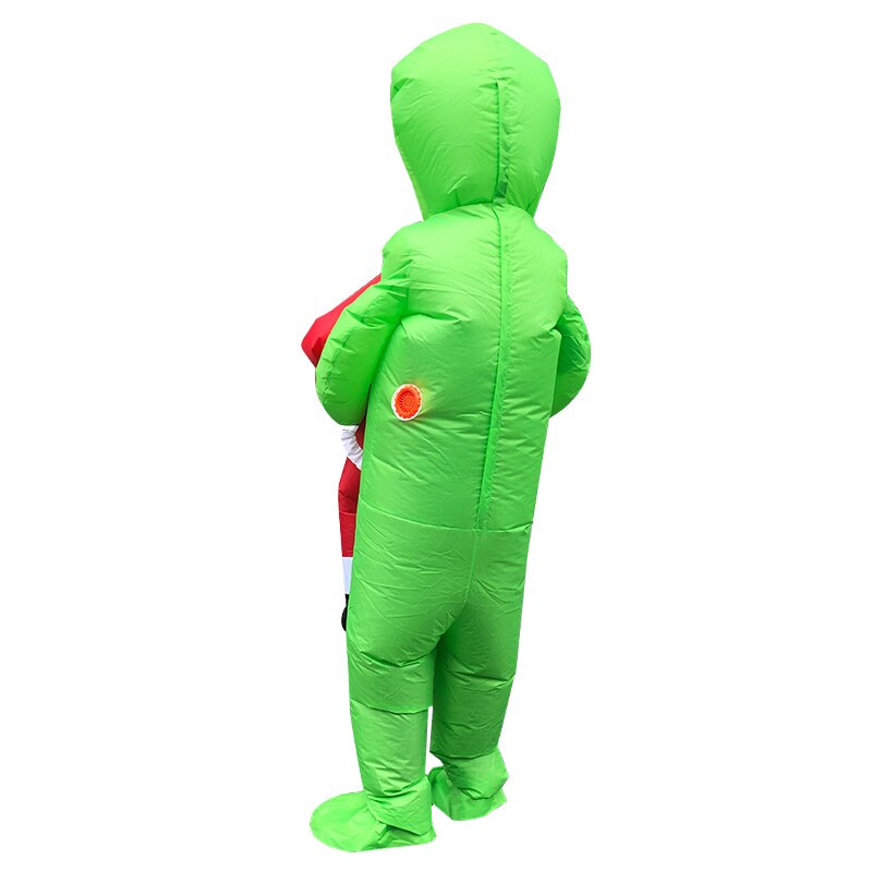 Christmas Green Alien costume Adult Funny Inflatable Santa claus Costume Monster Suit Party Carnival Costumes Year