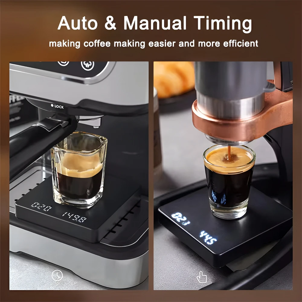Usb-laddningsbar digital display för hemmakök med tidtagning, kaffevåg med 3kg/0.1g touchknappar, elektronisk bagerivåg