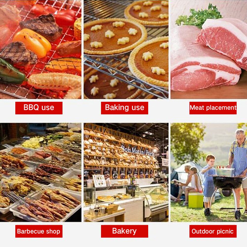 Baking Tray With Removable Cooling Rack Set Stainless Steel Wire Grid Tray Kitchen Oven Cook Pan Non-Stick Bread Barbecue Holder