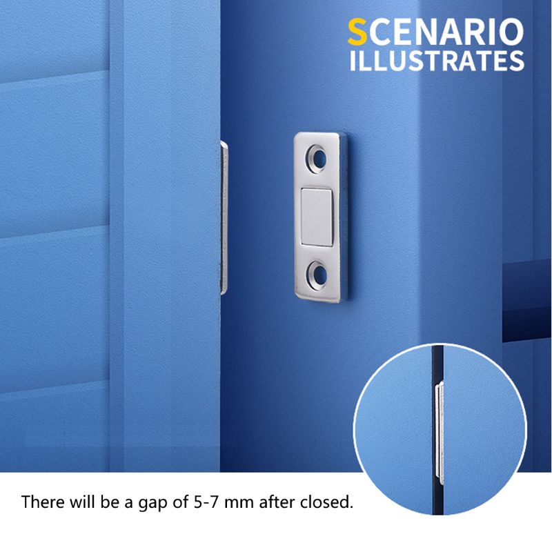 5 Set Stainless Steel Magnetic Door Catch Heavy Duty Magnet Latch Cabinet Catches Cabinets Shutter Closet Furniture Door 4XFD