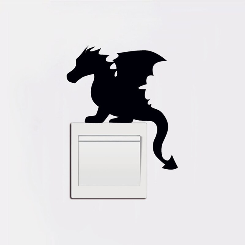 Autocollants muraux de dinosaures, différents types, pour interrupteur de lumière de chambre d'enfants, Stickers de décoration pour la maison de bébé, #0639