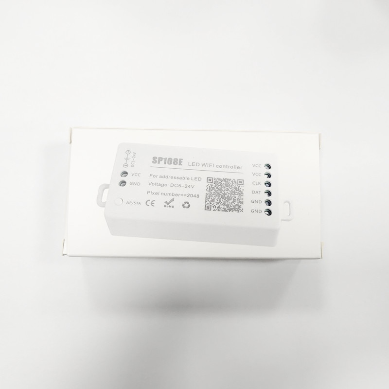 Sp108e led wifi magic controller  sk6812 ws2811 ws2812b ws2813 etc led strip modul lys smart app trådløs kontroll  dc5-24v