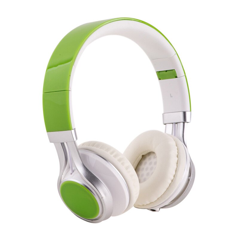 Luxury Headband Wired Big Headphones with Mic Portable Foldable On-Ear Headset with Microphone for Phones xiaomi PC Girls Kids: EP-16 green