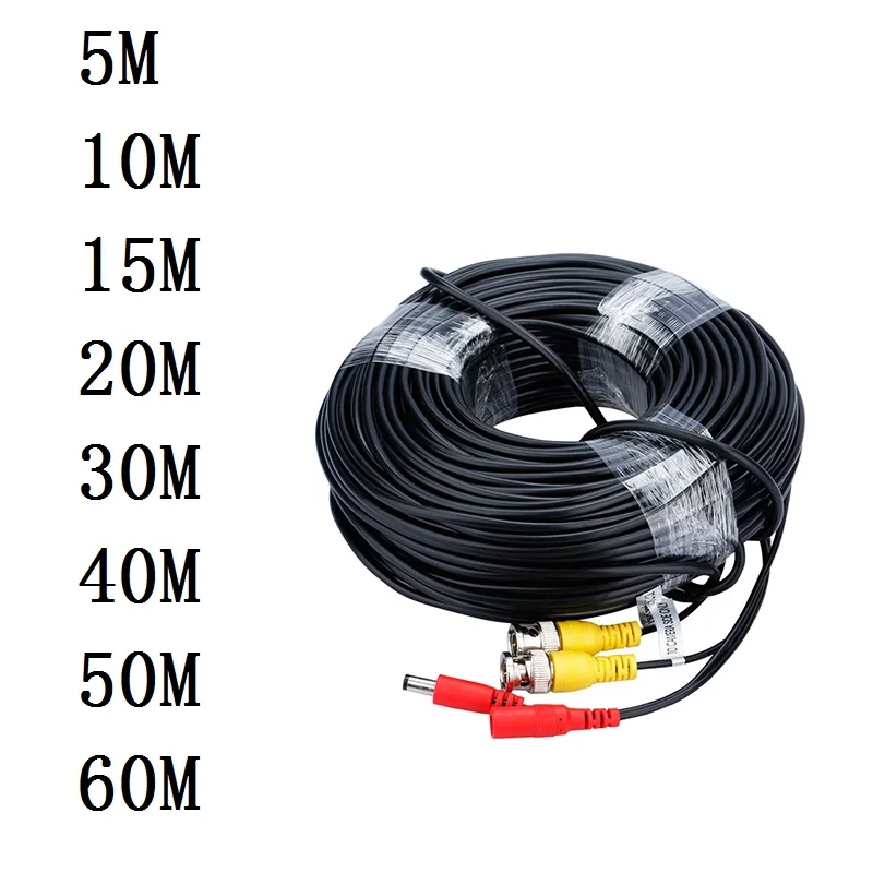 Kable kamery AHD 5M/10M/15M/20M/30M wyjście kabla BNC dla kabelu wtyczki DC dla analogowego AHD CCTV DVR Drop Shipping