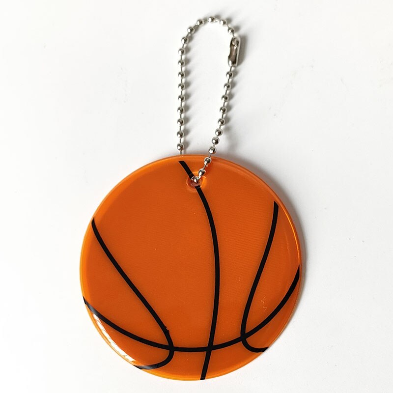 MEILITE-porte-clés réfléchissants bougies | 500 porte-clés de basket-ball, pendentif de , accessoires de clés pour la sécurité routière: Orange yellow