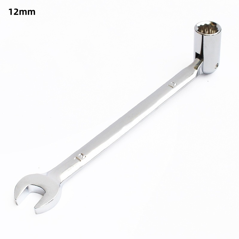 Herramienta de llave de tubo giratoria de doble extremo, juego de enchufes de actividad, herramientas, llave de tubo Flexible de cabeza giratoria métrica, herramienta de acero CRV: Verde