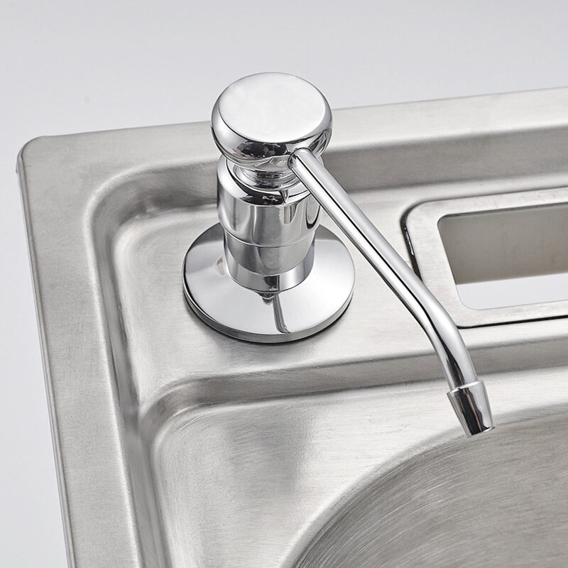 Basupply 1 Pc 250 ML Edelstahl Flüssigkeit Seife Spender Küche Waschbecken Seife Kasten Chrom Fertige Heimat Schlecht Zubehör