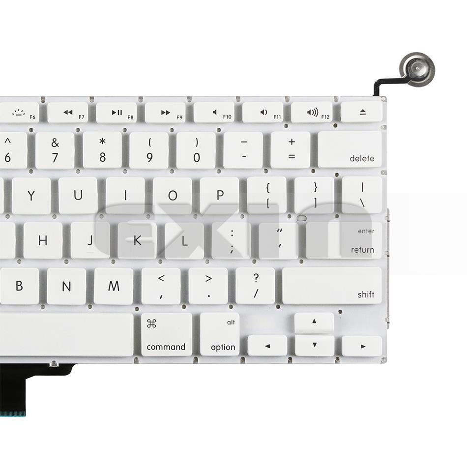 para MacBook 13 "teclado A1342 ee.uu. teclado Inglés Blanco Late Mid Año MC207 MC516 EMC 2350