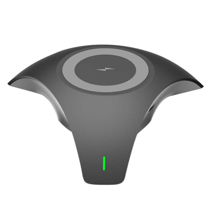 Kabelloses ladegerät mit 10w qi-schnellladestationen für büro und zuhause, kompatibel mit iphone und samsung: Default Title