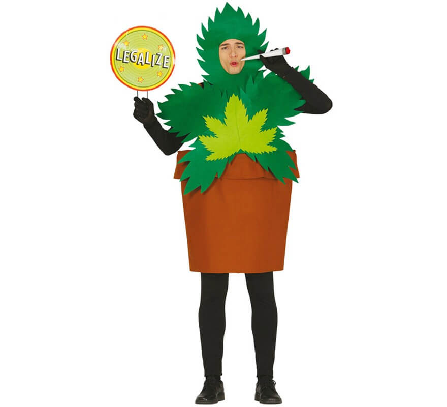 Disfraz de Maceta Planta de Marihuana para hombre - Despedidas de Soltero/a/Festivales y Conciertos - Cachondos/Despedidas de