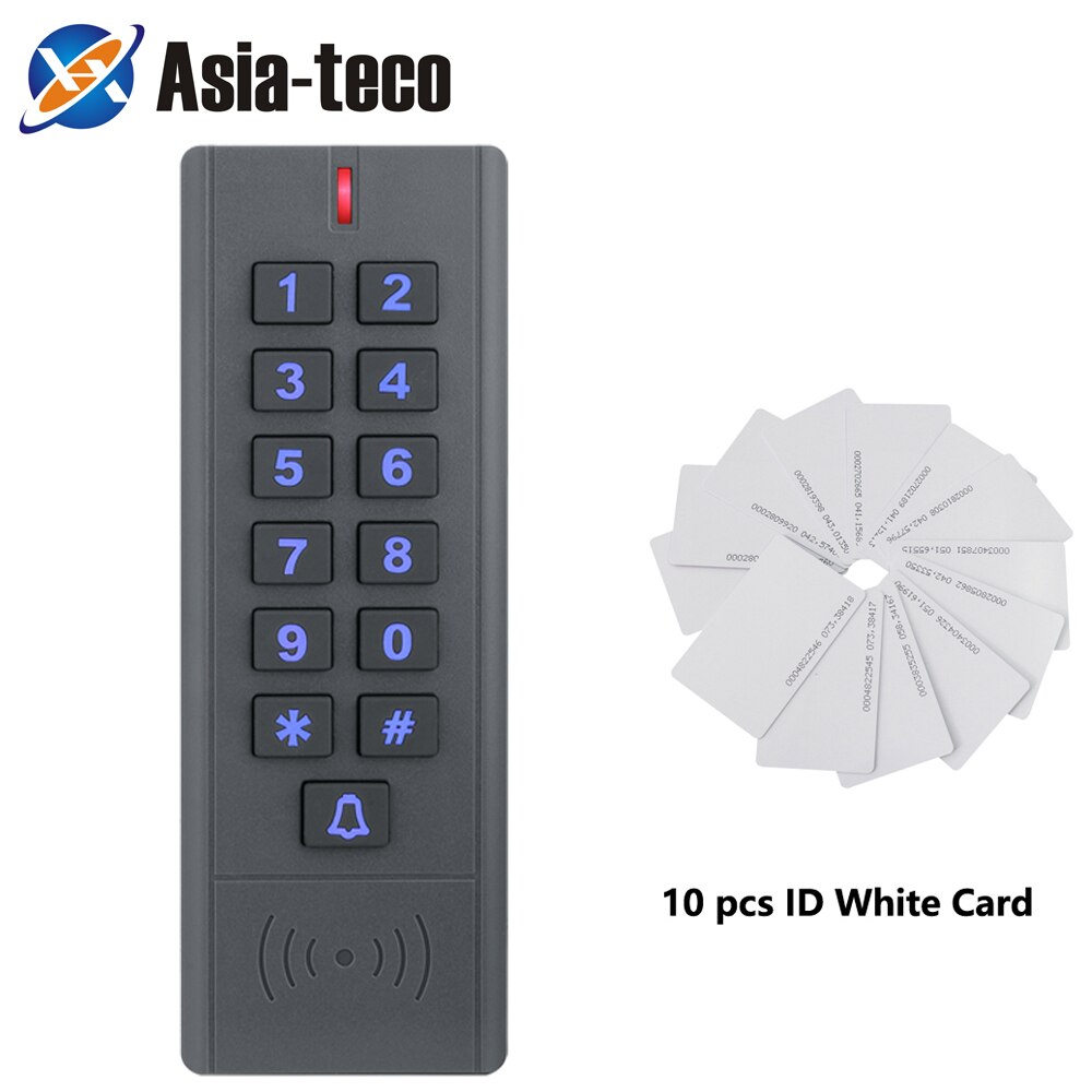 1000 User DC 12V-24V RFID 125Khz Access Controler Wiegand 26 input output Proximity Entry Door controler Waterproof A9-DEM: A9 10 card