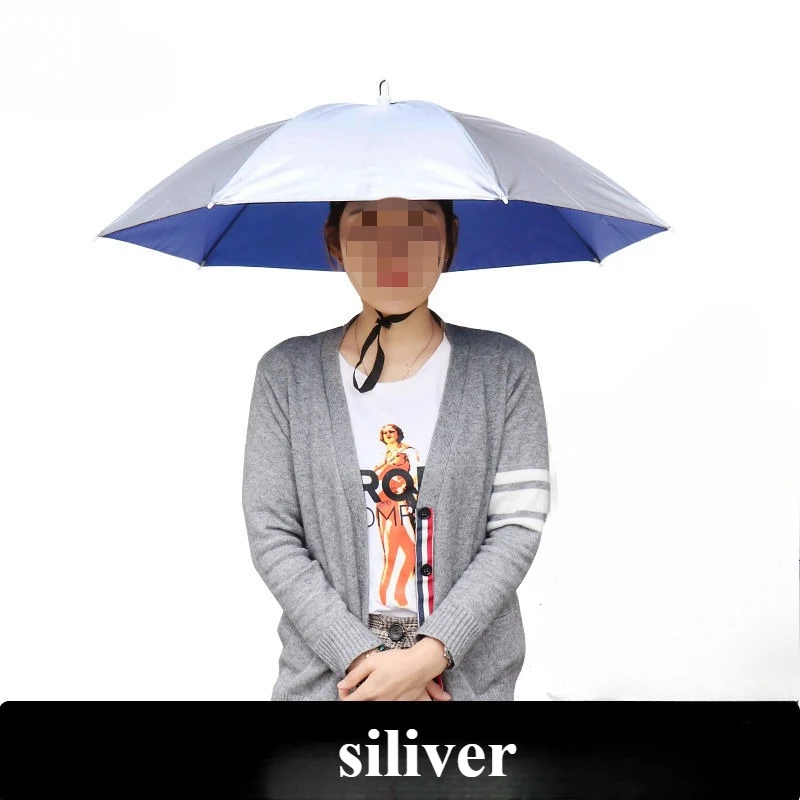 1pc cabeça ao ar livre guarda-chuva de pesca diâmetro 77cm portátil mãos livres ambiente proteger chuva abrigo pára-sol camuflagem verão