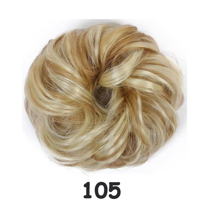 Xuanguang lockig bulle bär gummiband syntetisk peruk syntetisk bulle munk peruk chignon: 105